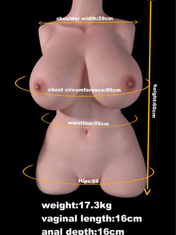 T770 -Arcana Doll Realistic Silicone Life Size Sex Doll Torso with Head J Cup 59.5 lbs