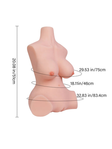 T650 - 25.3 lbs/1.67ft Full-Curved Torso Doll – Lifelike & Flexible
