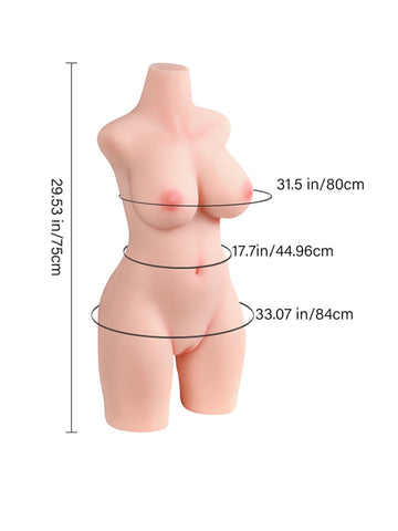T651 - 45.2 lbs/2.46ft  Life-Size Realistic Torso Doll For Men