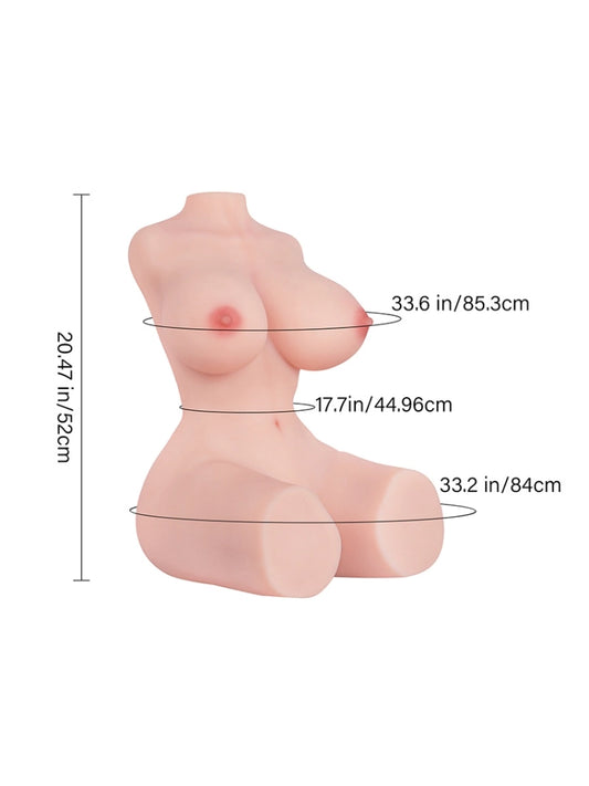 T653 - 37 lbs/1.7 ft Lifelike TPE Sex Doll Torso Doll for Men with Realistic Curves