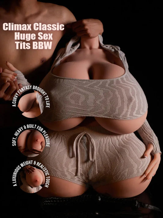 T908K -Climax Classic Huge Sex Tits BBW Sex Doll Torso TPE Gel 94.8 lbs Cinnamon