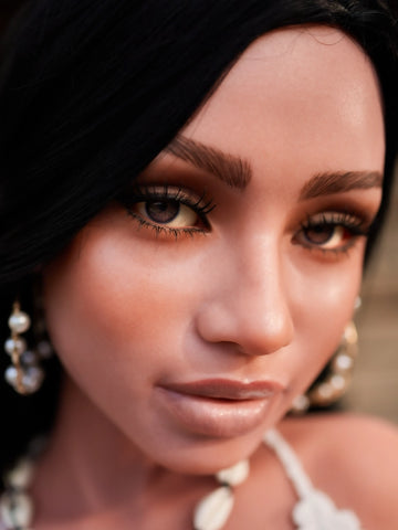 T236-34.6lbs/100cm Lightweight Life-Size Flat-Chested Sex Doll Torso with Head | Climax Doll