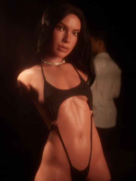 T238-30.75lbs/80cm Carmen Lightweight Life-Size Flat-Chested Sex Doll Torso with Head | Climax Doll