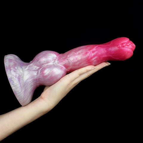 D404(0.7-1.7 LBS丨8''-10.8'') Fantasy Dog Dildo Silicone Knot Dildo 3 Size