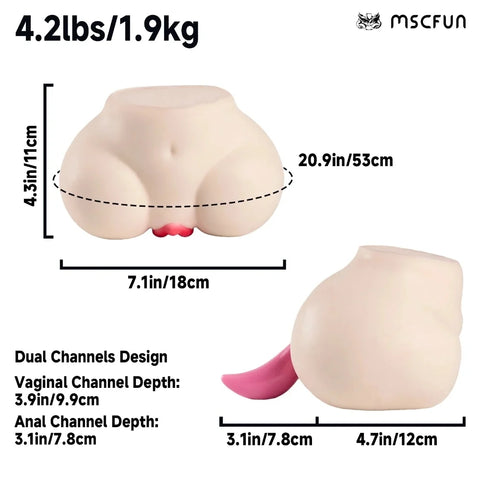 A355-4.2LB-Silicone Sylveon Mini Ass Torso Sex Doll | MRL