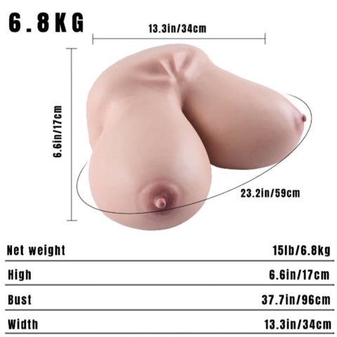 B74-15lbs Silicone Big Boobs Sex Doll Torso [IN Stock USA] | MRL