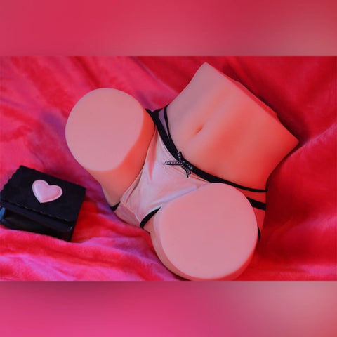 A673-18.2lbs Voice Clamping Vibration  Ass Masturbator Sex Doll Butt