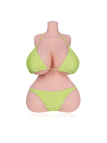 T656 - 34.2 lbs/1.87 ft Life-Size Realistic TPE BBW Torso Doll Huge Papaya Breasts with Insertable Nipples