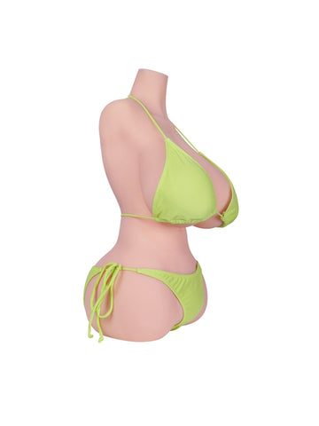 T656 - 34.2 lbs/1.87 ft Life-Size Realistic TPE BBW Torso Doll Huge Papaya Breasts with Insertable Nipples