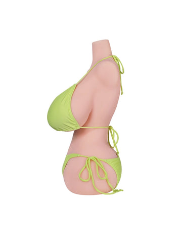T656 - 34.2 lbs/1.87 ft Life-Size Realistic TPE BBW Torso Doll Huge Papaya Breasts with Insertable Nipples