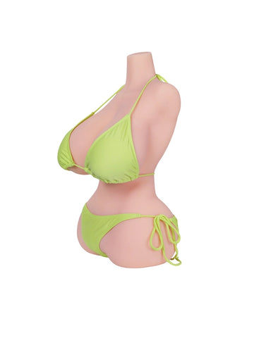 T656 - 34.2 lbs/1.87 ft Life-Size Realistic TPE BBW Torso Doll Huge Papaya Breasts with Insertable Nipples