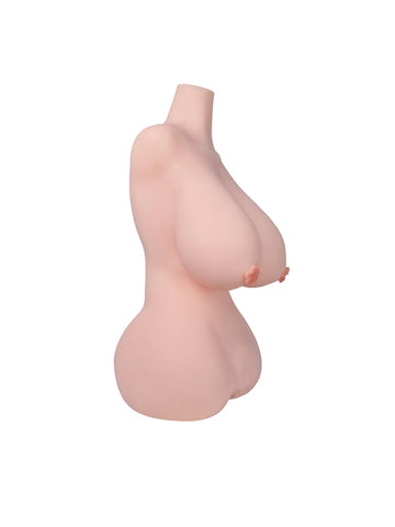 T656 - 34.2 lbs/1.87 ft Life-Size Realistic TPE BBW Torso Doll Huge Papaya Breasts with Insertable Nipples