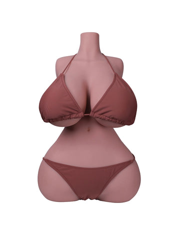 T656 - 34.2 lbs/1.87 ft Life-Size Realistic TPE BBW Torso Doll Huge Papaya Breasts with Insertable Nipples
