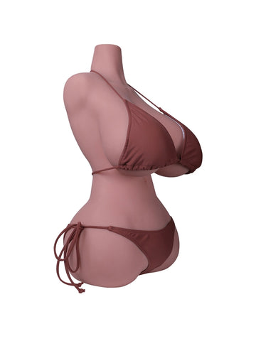 T656 - 34.2 lbs/1.87 ft Life-Size Realistic TPE BBW Torso Doll Huge Papaya Breasts with Insertable Nipples