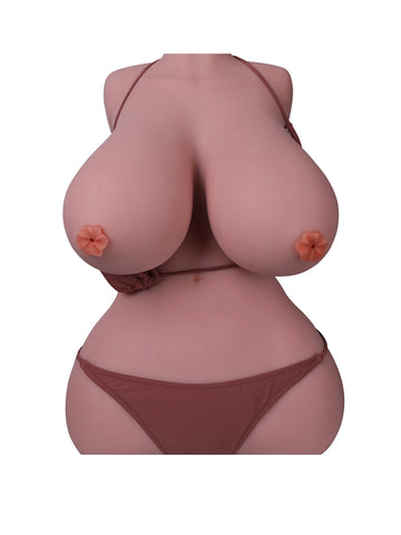 T656 - 34.2 lbs/1.87 ft Life-Size Realistic TPE BBW Torso Doll Huge Papaya Breasts with Insertable Nipples