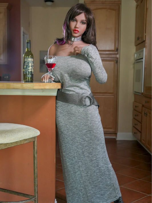 F3373-171cm/5ft7(44kg) Stephanie H Cup TPE Sexy Woman Latina Large Breast Sex Doll | YL Doll