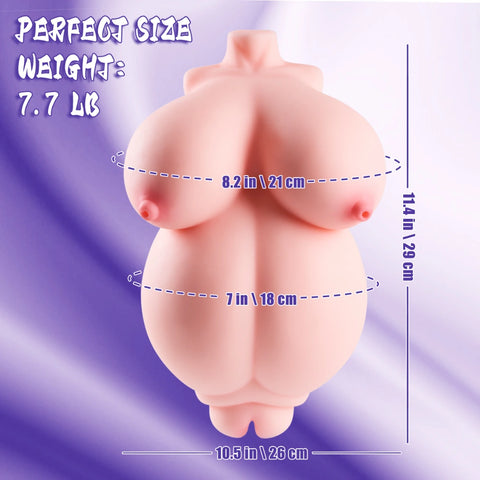 P114-7.7 lbs Fake Pussy Realistic Masturbator Mini BBW Sex Doll Hentai Torso | MRL