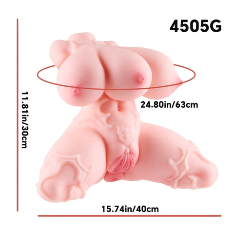 P82-9.92lb 30cm Denvir Anime Three Breasts Lewd Tattoo Girl Double Vagina Hentai Sex Doll | MRL