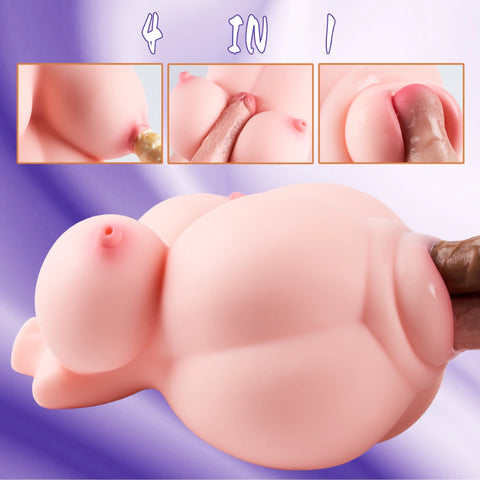 P114-7.7 lbs Fake Pussy Realistic Masturbator Mini BBW Sex Doll Hentai Torso | MRL