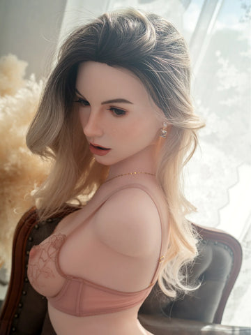 T971-117cm(3ft10)/27.1kg E Cup Silicone Head+ SLE Body Bubble Butt Silicone Sex Doll Torso With Head [In Stock USA & Canada] | Zelex Doll