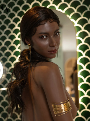 F5827—170cm/5ft5-36kg C Cup Zaria Black Female Silicone Sex Doll  | TOP-CYDOLL