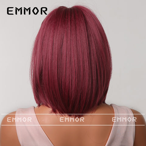 KW004 – Doll Wig Dark Red Short Straight Bob