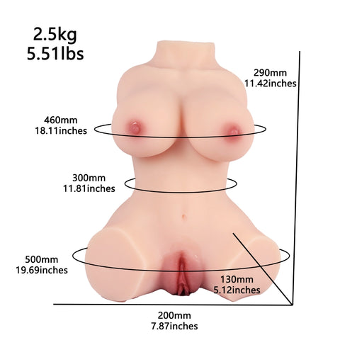 T212（5.5lb) realistic pocket pussy for men Torso Sex Doll | Duomeishi
