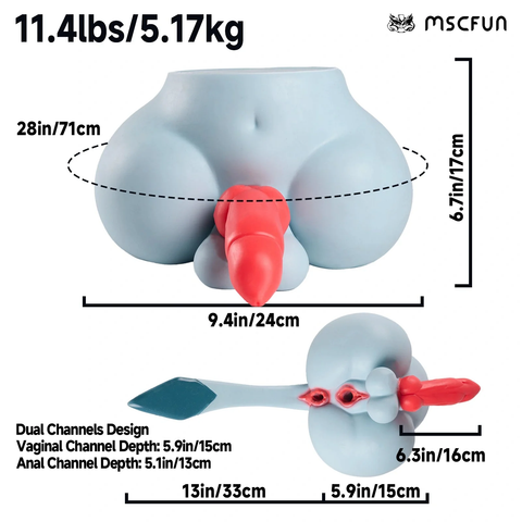 A355-4.2LB-Silicone Sprite Series Mini Ass Torso Sex Doll | MRL
