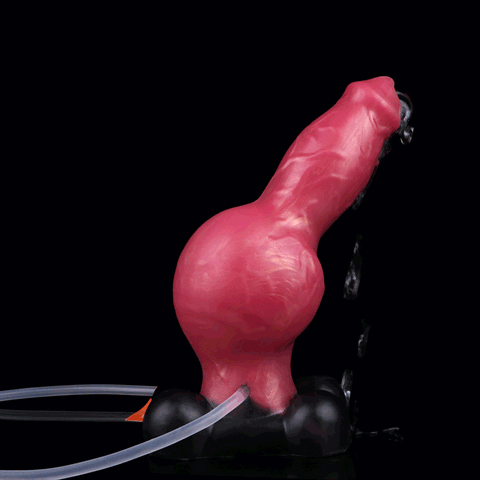 D408(1.3 LBS丨7.2'') Ejaculation Fantasy Dog Dildo Silicone Inflated Knot Dildo