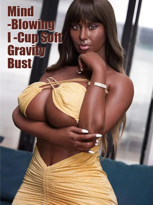 F1223-160cm/46kg I Cup Pearl Best Big Ass Silicone Ebony black widow Sex Dolls ｜Irontech Doll
