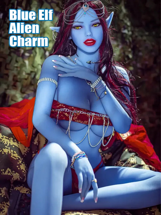 F1411-158cm(5f2)-33kg E Cup Alien Blue Elves TPE weird sex dolls |Aibei Doll