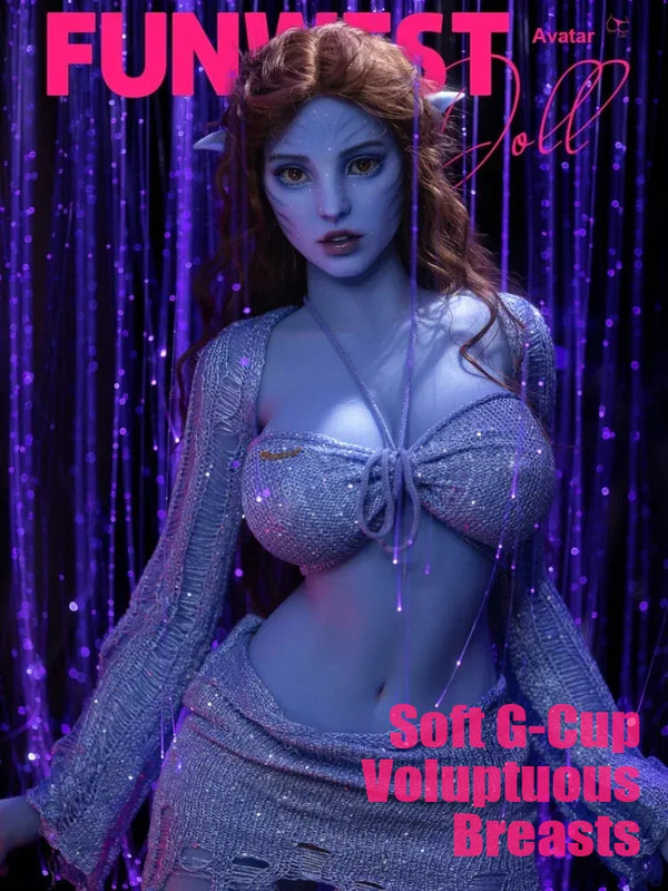 F2291-FunWest Blue Fantasy Sex Dolls Blue Anime TPE 157cm 40kg G Cup