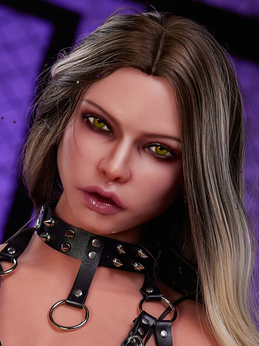 H421 ROS Free Hair Impants  Real Oral Movable Jaw Silicone Sex Doll Head   | SY Doll