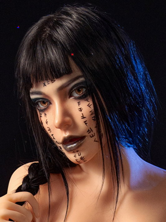 H422 ROS Free Hair Impants  Real Oral Movable Jaw Silicone Sex Doll Head   | SY Doll