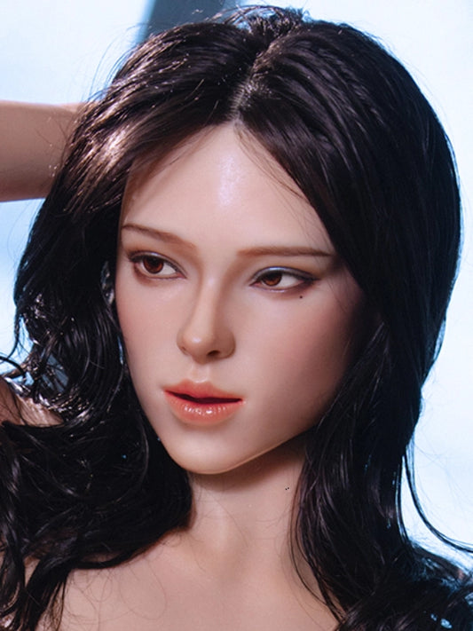 H440 ROS Free Hair Impants  Real Oral Movable Jaw Silicone Sex Doll Head   | SY Doll