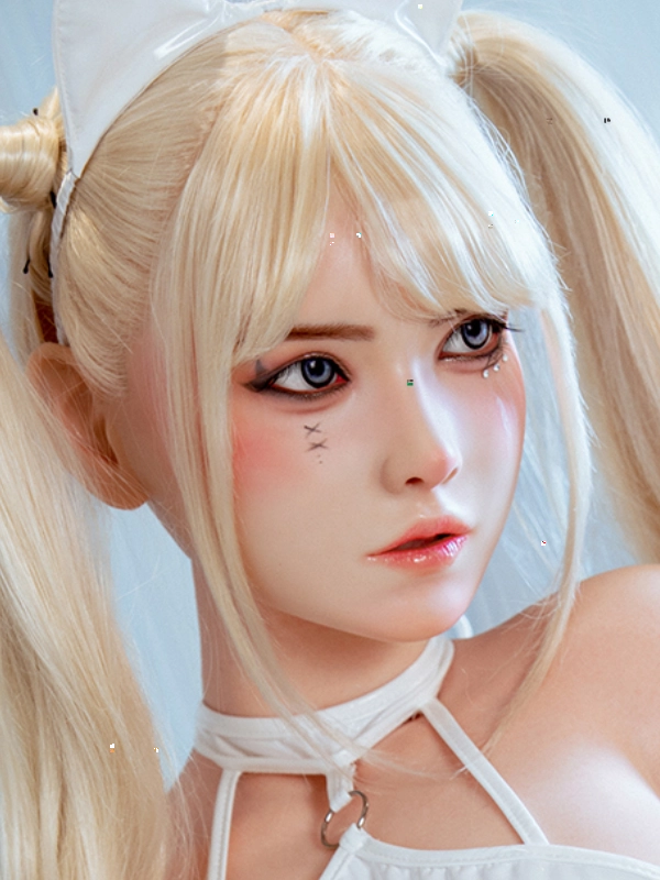 H442 ROS Free Hair Impants  Real Oral Movable Jaw Silicone Sex Doll Head   | SY Doll