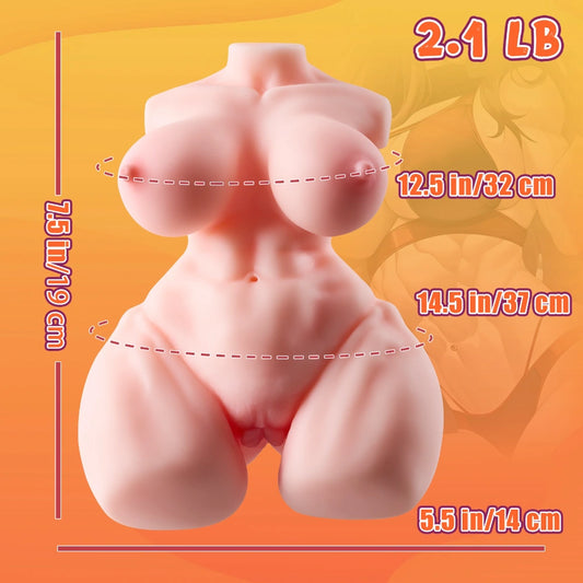 P116-2.2 lbs Muscle Fake Pussy Realistic Masturbator Mini Hentai Sex Doll Torso【IN Stock】 | MRL