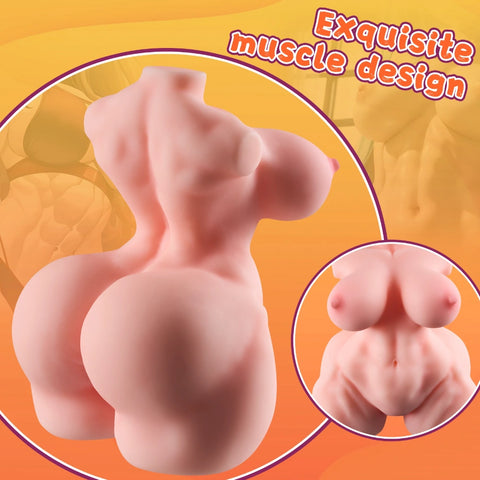 P116-2.2 lbs Muscle Fake Pussy Realistic Masturbator Mini Hentai Sex Doll Torso【IN Stock】 | MRL