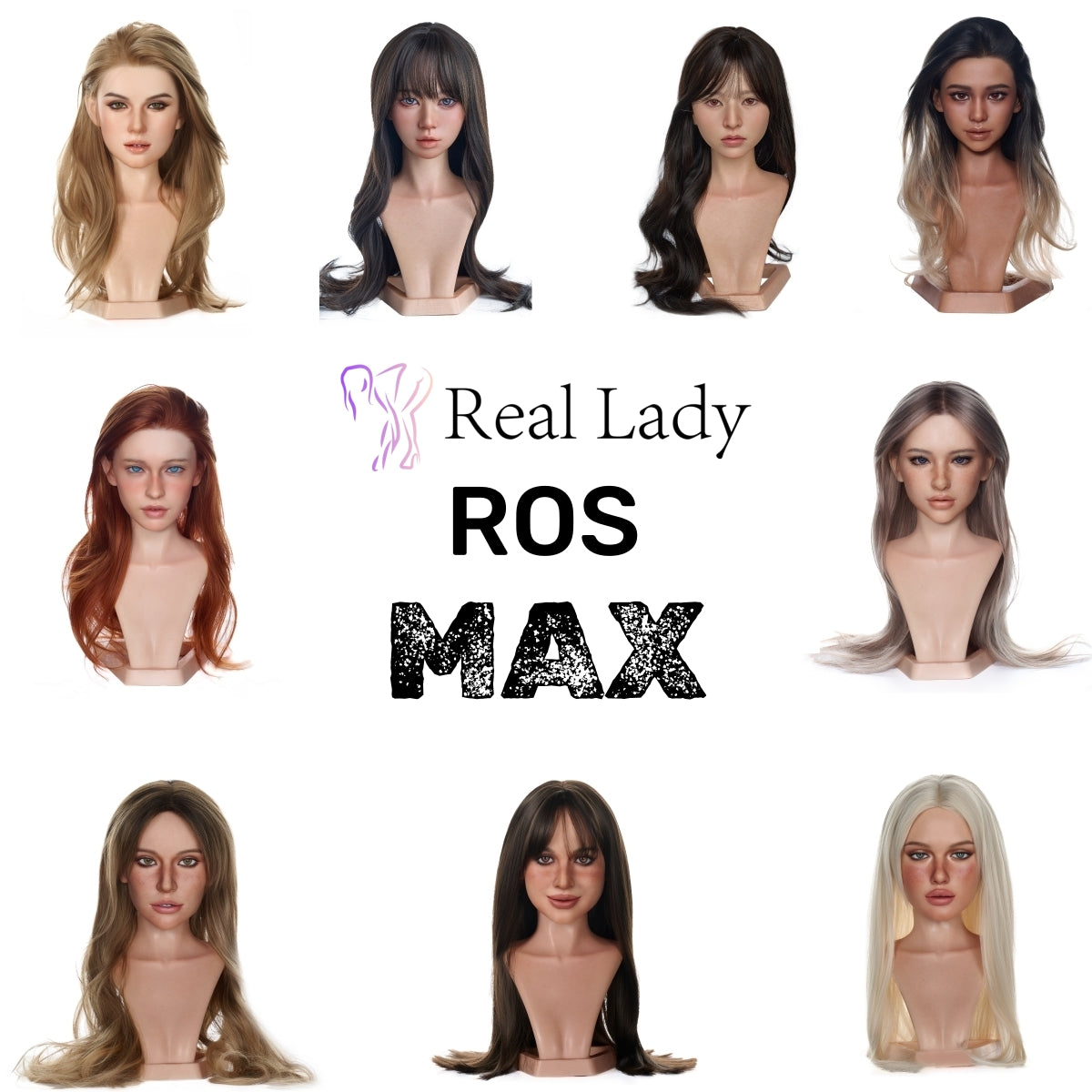 H11-Real Lady ROS-MAX Customizable Silicone Sex Doll Head