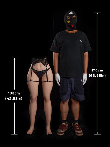 L314(42.52lb/108cm)Ultra-Lightweight Silicone Sex Doll Legs Torso with Gel Butt｜Climax Doll