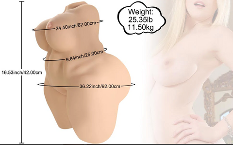 C101-BBW+Big Dick --Sex doll torso combination package for couples.（$27 cheaper than buying individually）