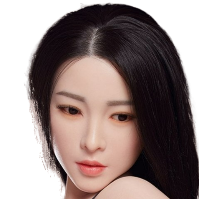 H011 Delightful Asian Sex Doll Head with Heart Shaped Face