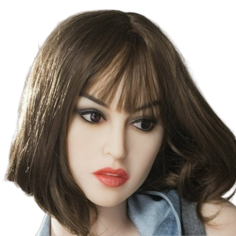H026 Cute Sex Doll Head with Short Hair