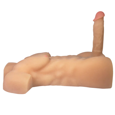 C105-Silicone doll with hollow breasts（no tattoo）+Big Dick --Sex doll torso combination package for couples.（$45 cheaper than buying individually）
