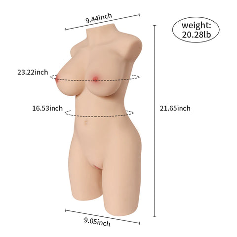 C102-Curvy Lightweight+Big Dick --Sex doll torso combination package for couples.（$30 cheaper than buying individually）