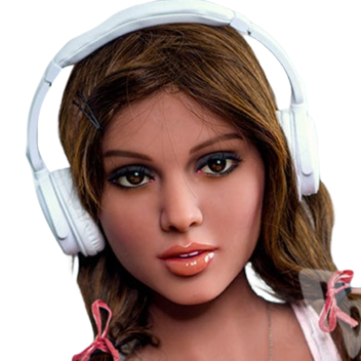 H018 Radiant Mediterranean Sex Doll Head with Thick Hair