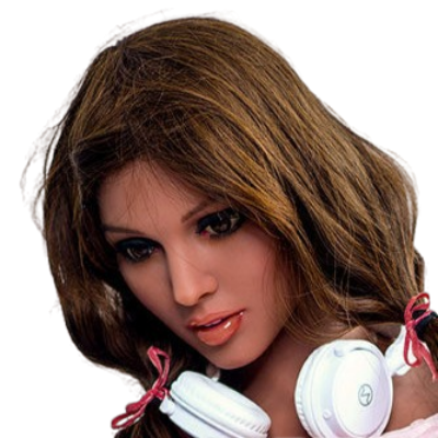 H018 Radiant Mediterranean Sex Doll Head with Thick Hair