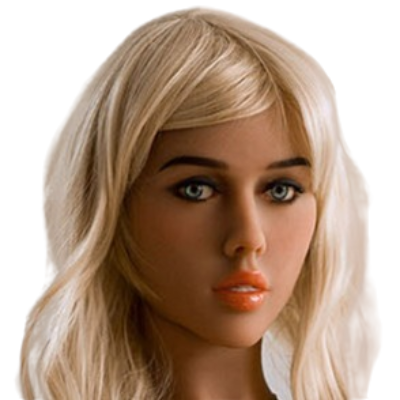 H048 Voluptuous Caucasian Sex Doll Head with Smoky Eyes