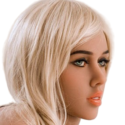 H048 Voluptuous Caucasian Sex Doll Head with Smoky Eyes