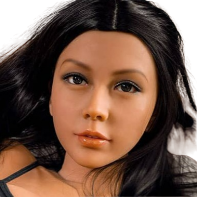 H014 Glamorous Tan Sex Doll Head with Flawless Skin